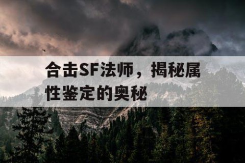 合击SF法师，揭秘属性鉴定的奥秘