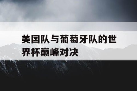 美国队与葡萄牙队的世界杯巅峰对决