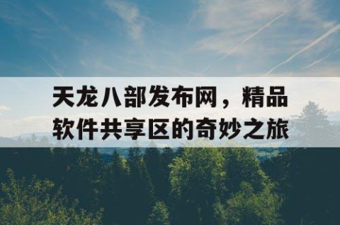 天龙八部发布网，精品软件共享区的奇妙之旅