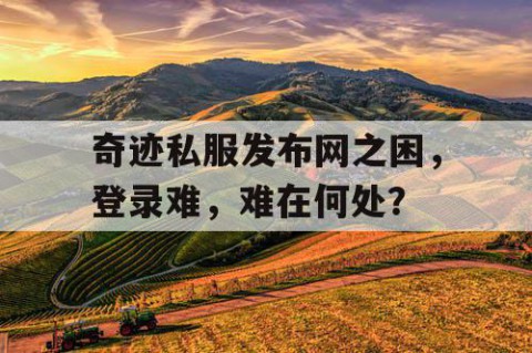 奇迹私服发布网之困，登录难，难在何处？