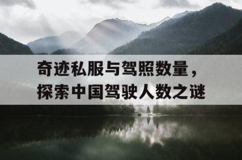 奇迹私服与驾照数量，探索中国驾驶人数之谜