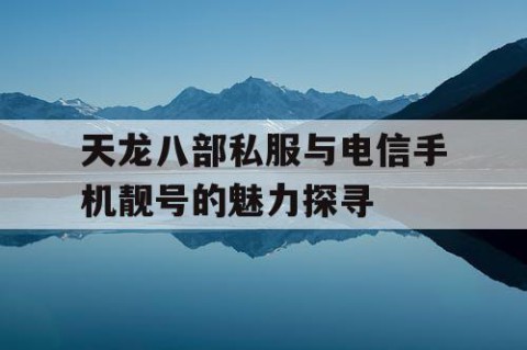 天龙八部私服与电信手机靓号的魅力探寻