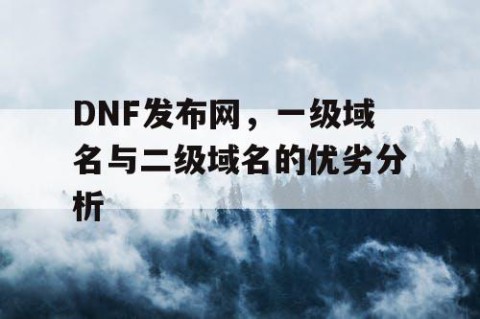 DNF发布网，一级域名与二级域名的优劣分析