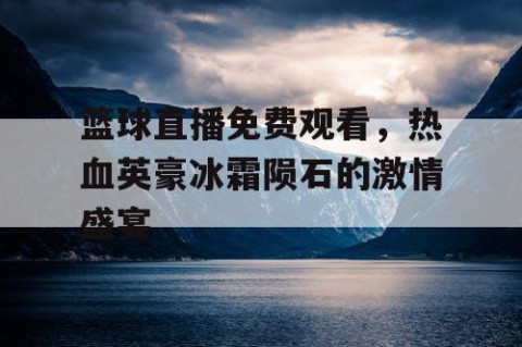篮球直播免费观看,热血英豪冰霜陨石的激情盛宴