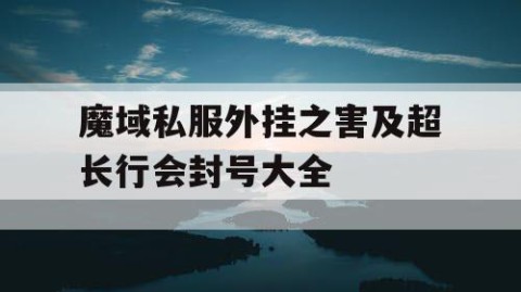 魔域私服外挂之害及超长行会封号大全