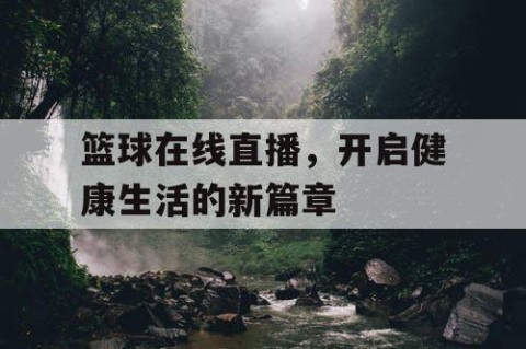 篮球在线直播,开启健康生活的新篇章