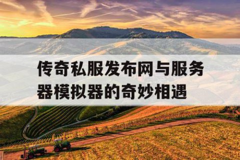 传奇私服发布网与服务器模拟器的奇妙相遇