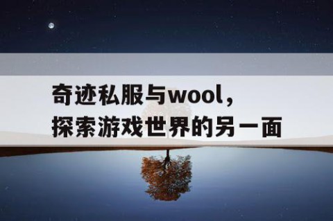 奇迹私服与wool，探索游戏世界的另一面