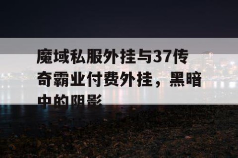 魔域私服外挂与37传奇霸业付费外挂，黑暗中的阴影