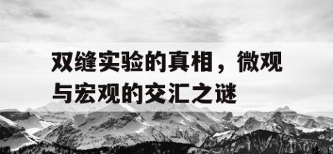 双缝实验的真相，微观与宏观的交汇之谜