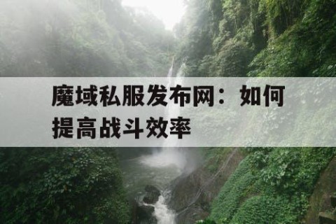 魔域私服发布网：如何提高战斗效率