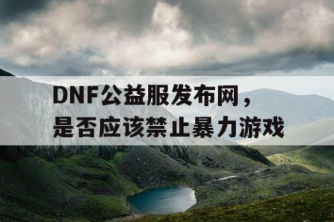 DNF公益服发布网，是否应该禁止暴力游戏