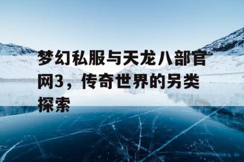 梦幻私服与天龙八部官网3，传奇世界的另类探索