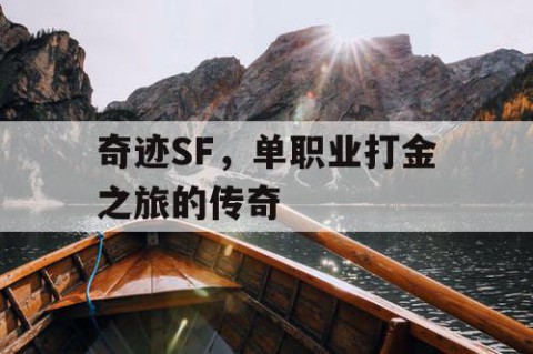 奇迹SF，单职业打金之旅的传奇