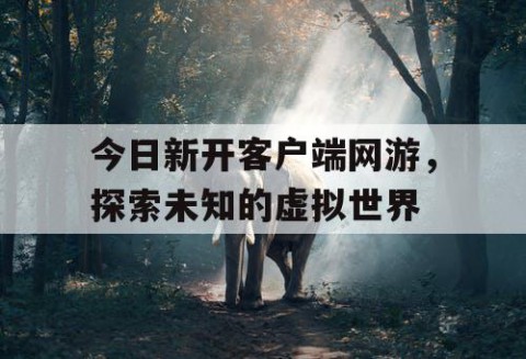 今日新开客户端网游，探索未知的虚拟世界