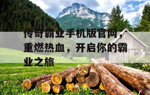 传奇霸业手机版官网，重燃热血，开启你的霸业之旅