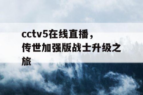 cctv5在线直播,传世加强版战士升级之旅