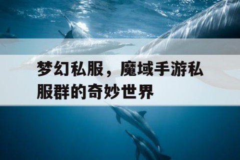 梦幻私服，魔域手游私服群的奇妙世界