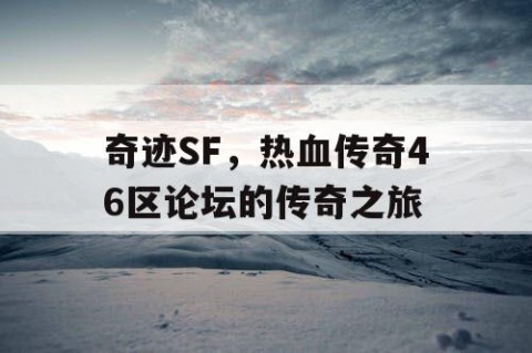 奇迹SF，热血传奇46区论坛的传奇之旅