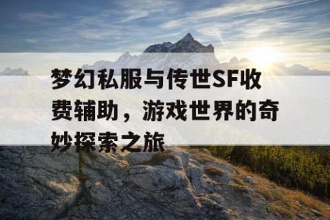 梦幻私服与传世SF收费辅助，游戏世界的奇妙探索之旅