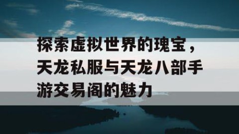探索虚拟世界的瑰宝，天龙私服与天龙八部手游交易阁的魅力