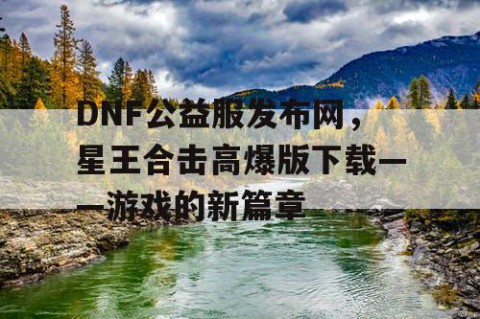 DNF公益服发布网，星王合击高爆版下载——游戏的新篇章