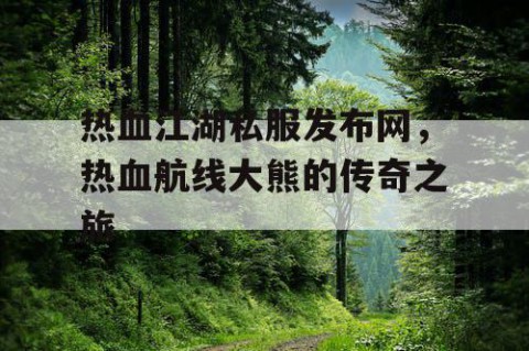 热血江湖私服发布网，热血航线大熊的传奇之旅
