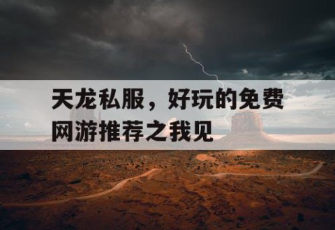 天龙私服，好玩的免费网游推荐之我见