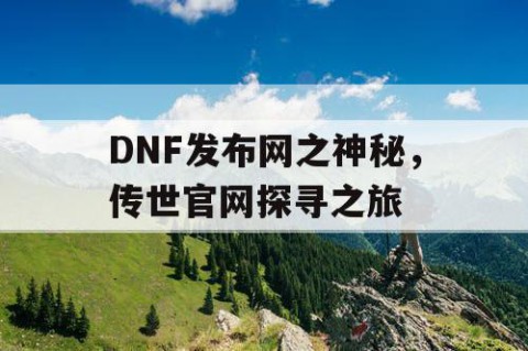 DNF发布网之神秘，传世官网探寻之旅