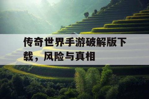 传奇世界手游破解版下载，风险与真相