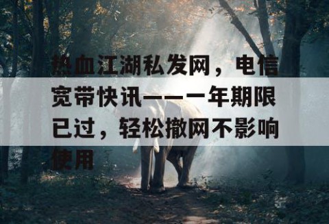 热血江湖私发网，电信宽带快讯——一年期限已过，轻松撤网不影响使用
