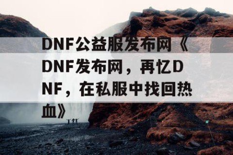 DNF公益服发布网《DNF发布网，再忆DNF，在私服中找回热血》