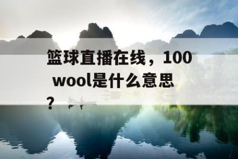 篮球直播在线,100 wool是什么意思?