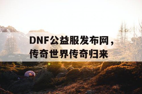 DNF公益服发布网，传奇世界传奇归来