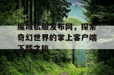 魔域私服发布网，探索奇幻世界的掌上客户端下载之旅