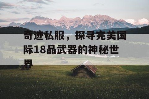 奇迹私服，探寻完美国际18品武器的神秘世界