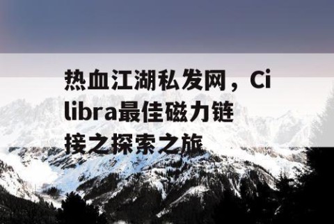 热血江湖私发网，Cilibra最佳磁力链接之探索之旅