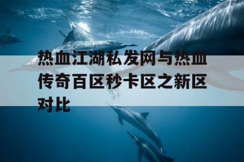 热血江湖私发网与热血传奇百区秒卡区之新区对比