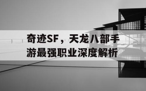 奇迹SF，天龙八部手游最强职业深度解析
