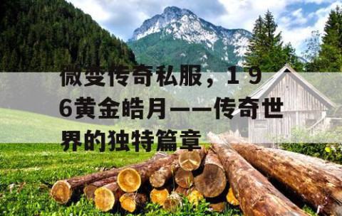 微变传奇私服，1 96黄金皓月——传奇世界的独特篇章