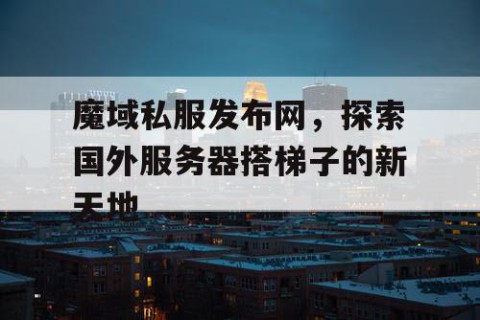 魔域私服发布网，探索国外服务器搭梯子的新天地