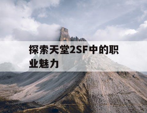 探索天堂2SF中的职业魅力