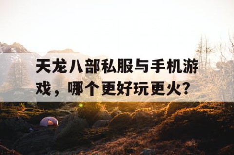天龙八部私服与手机游戏，哪个更好玩更火？