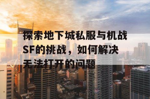 探索地下城私服与机战SF的挑战，如何解决无法打开的问题