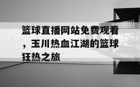 篮球直播网站免费观看,玉川热血江湖的篮球狂热之旅