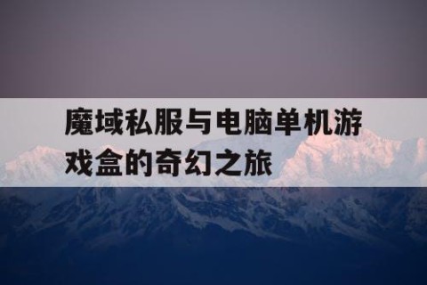 魔域私服与电脑单机游戏盒的奇幻之旅