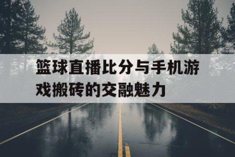 篮球直播比分与手机游戏搬砖的交融魅力