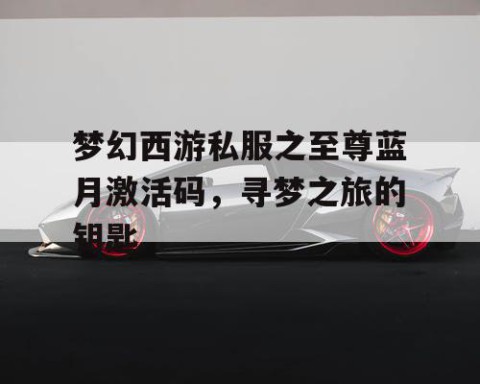 梦幻西游私服之至尊蓝月激活码，寻梦之旅的钥匙