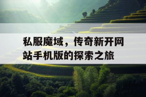 私服魔域，传奇新开网站手机版的探索之旅