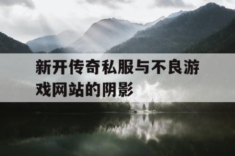 新开传奇私服与不良游戏网站的阴影